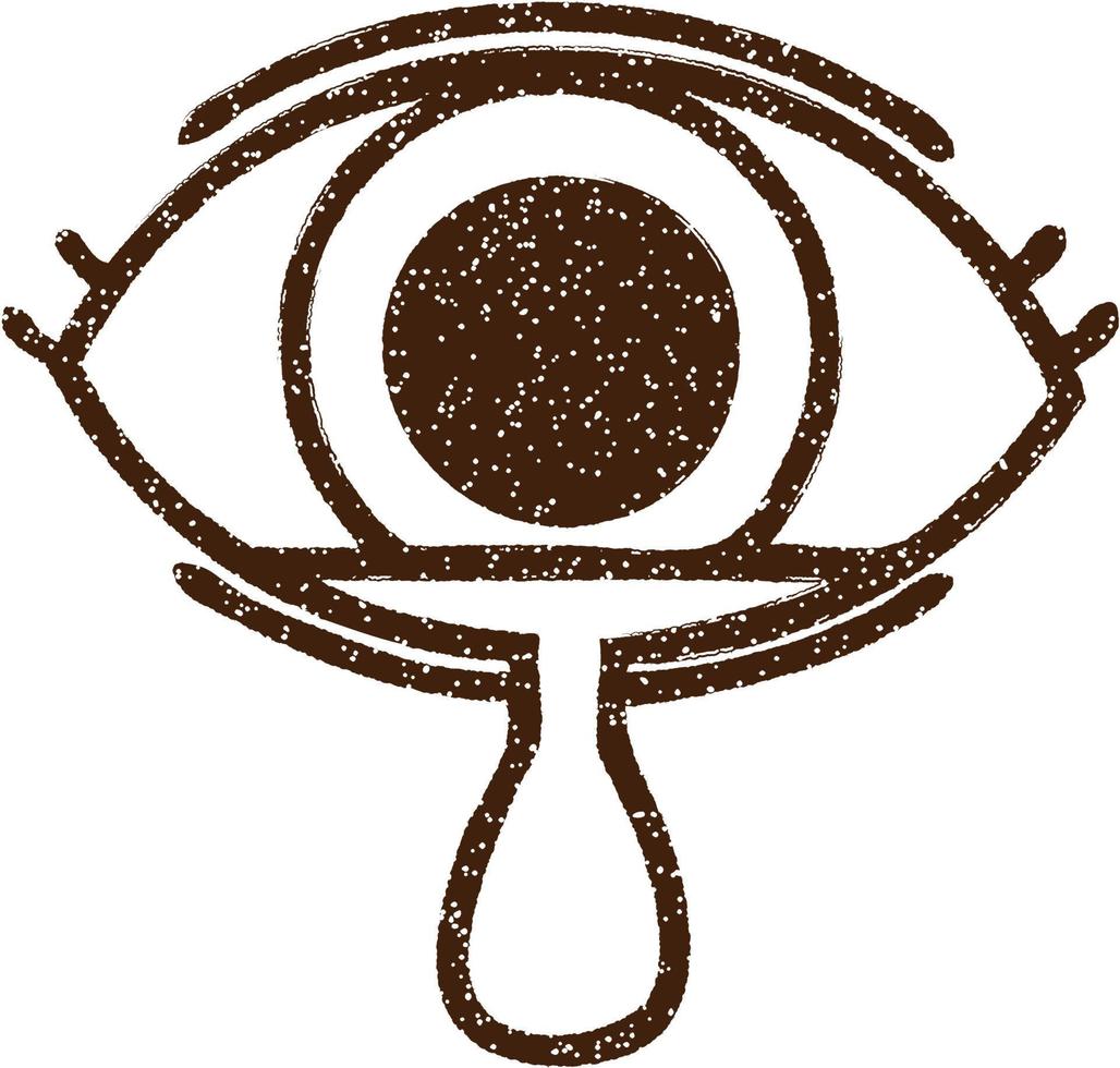 Occult Eye Charcoal Drawing vector