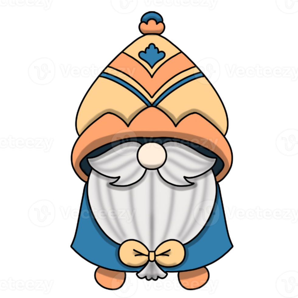 Cute colorful Gnome png