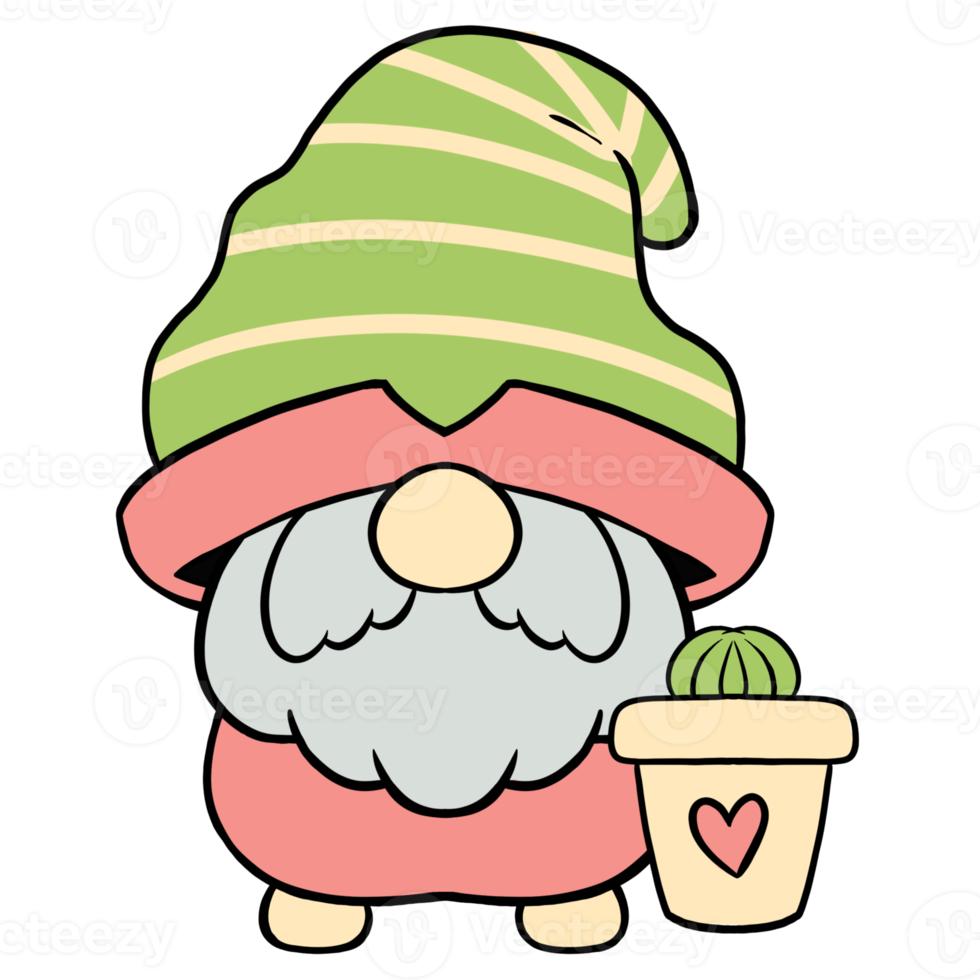 Cute colorful Gnome png