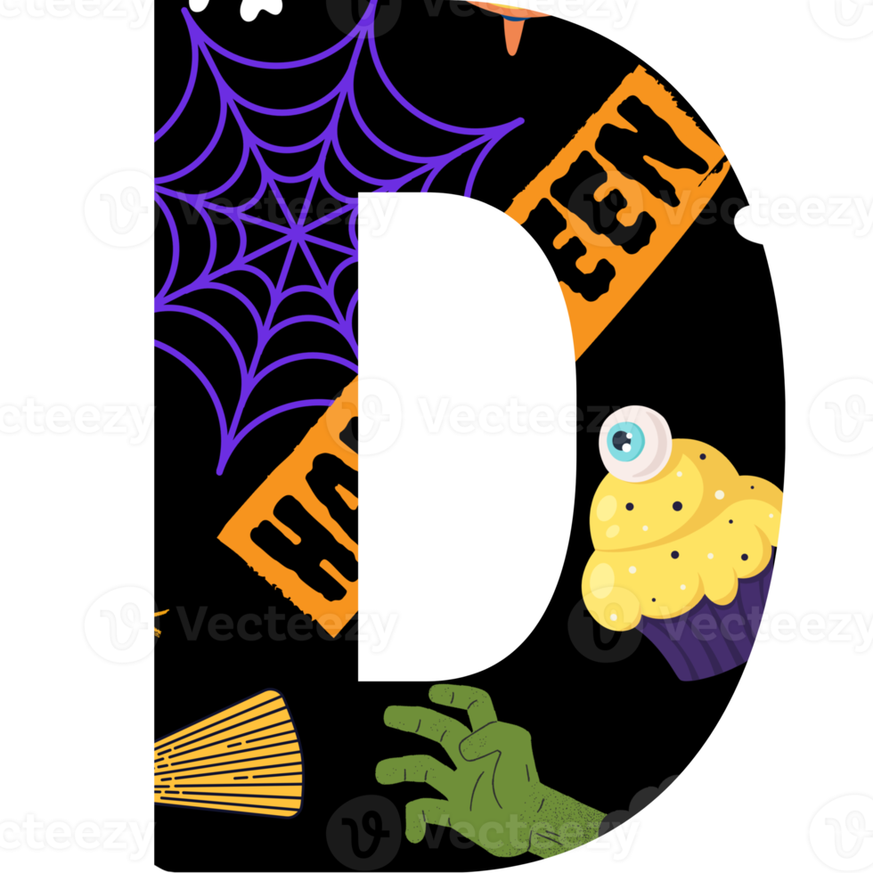 halloween alphabet and number png