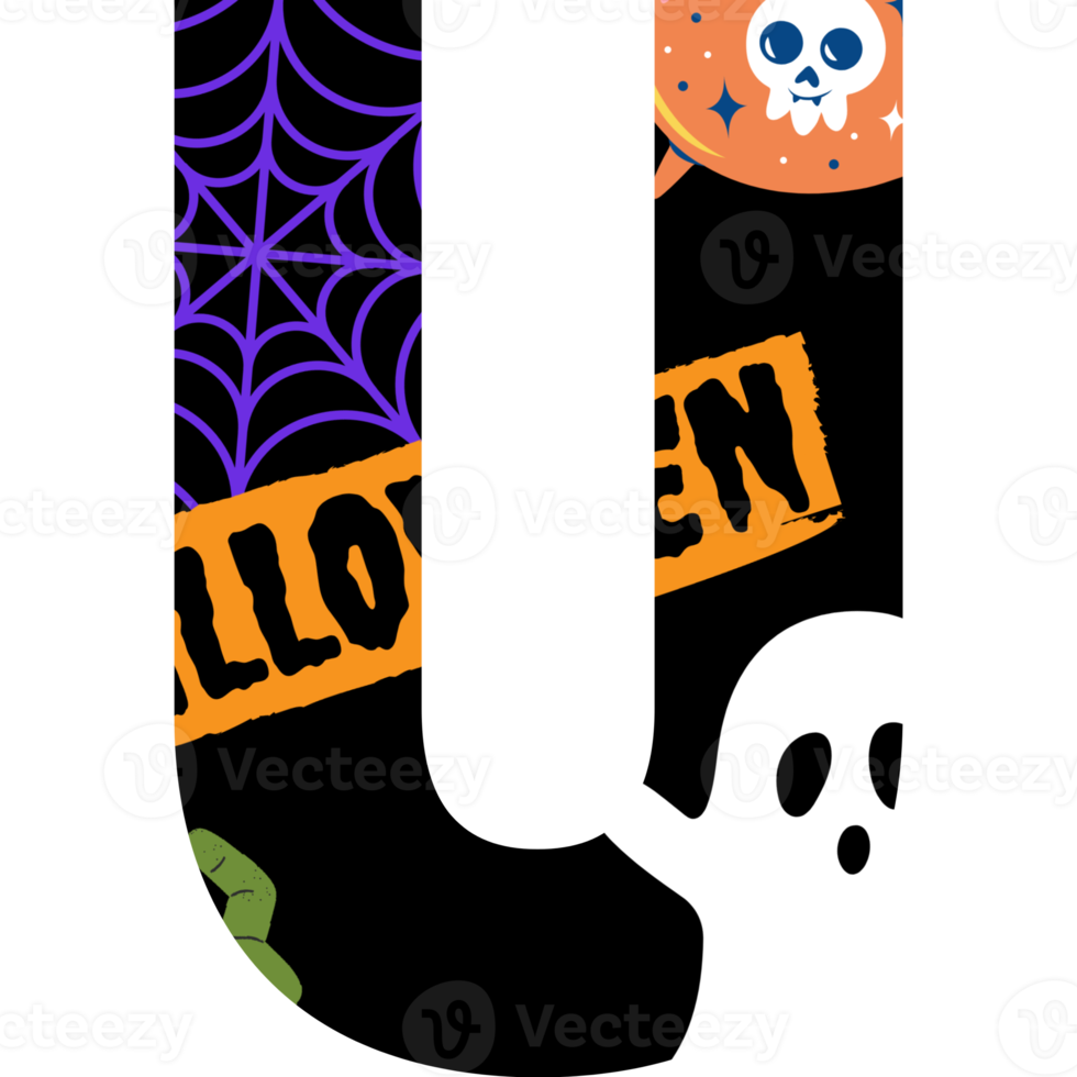halloween alphabet and number png