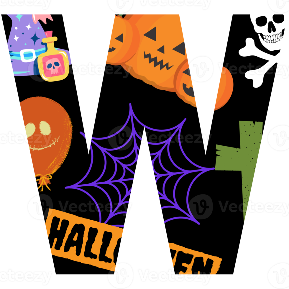 halloween alfabet och nummer png