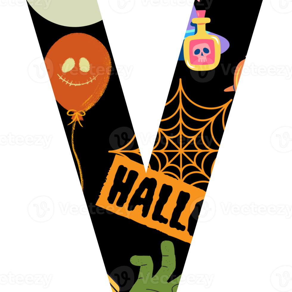 halloween alphabet and number png