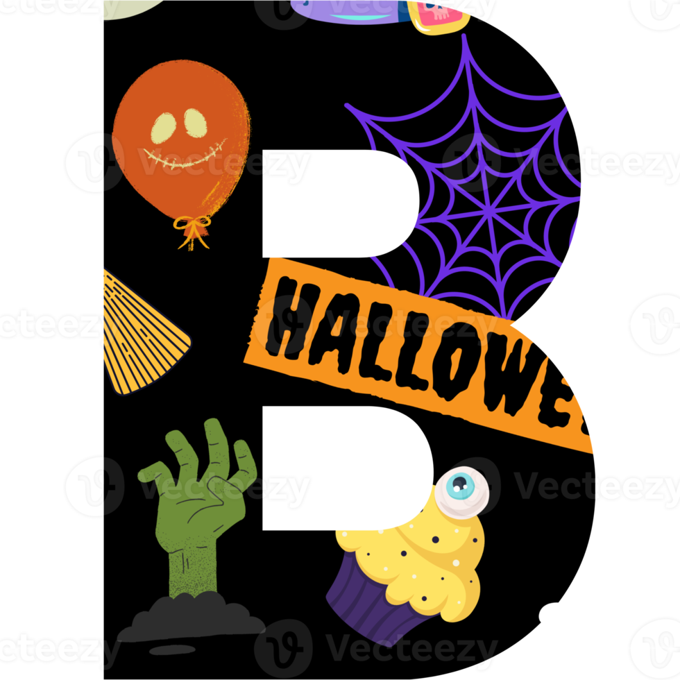 halloween alphabet and number png