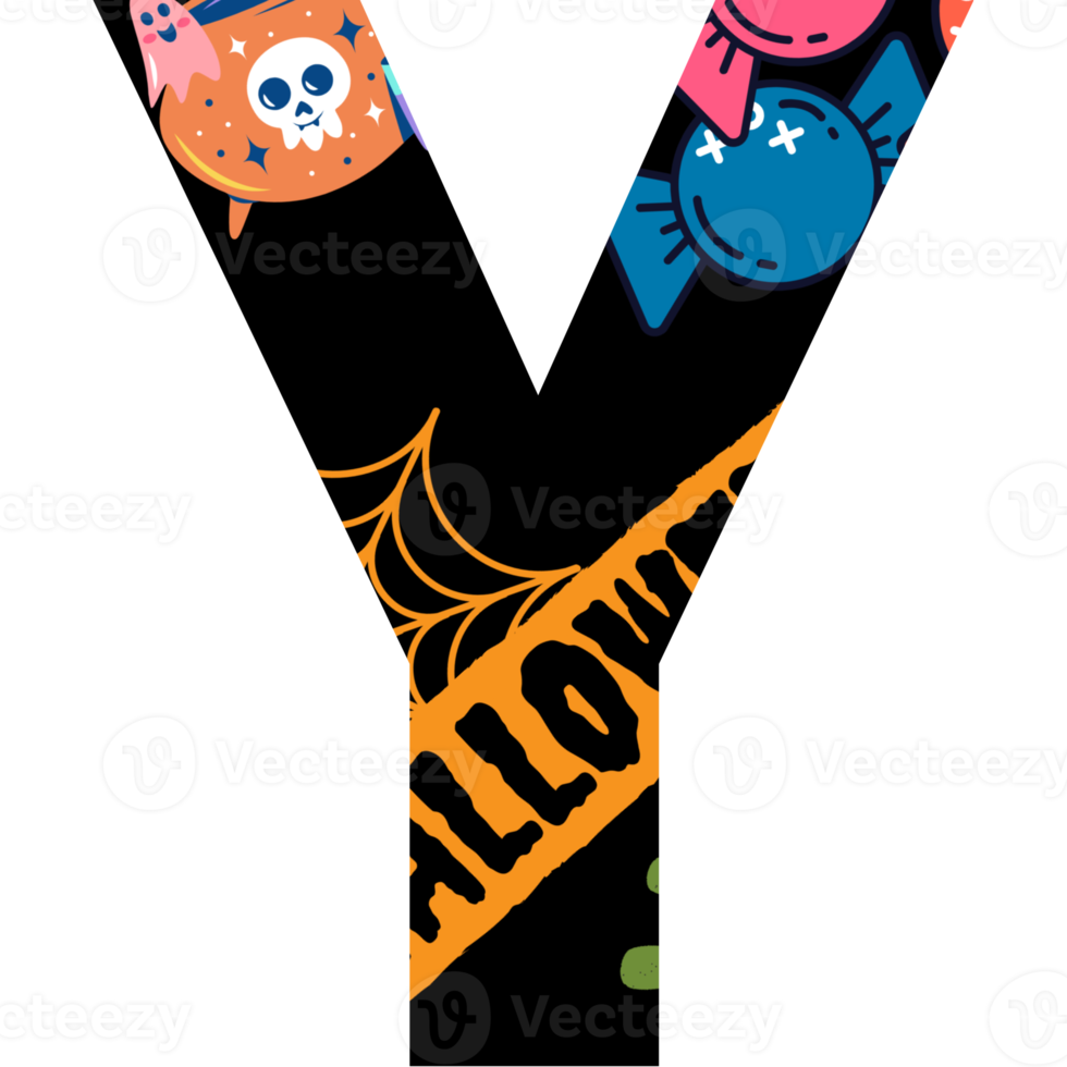 halloween alphabet and number png