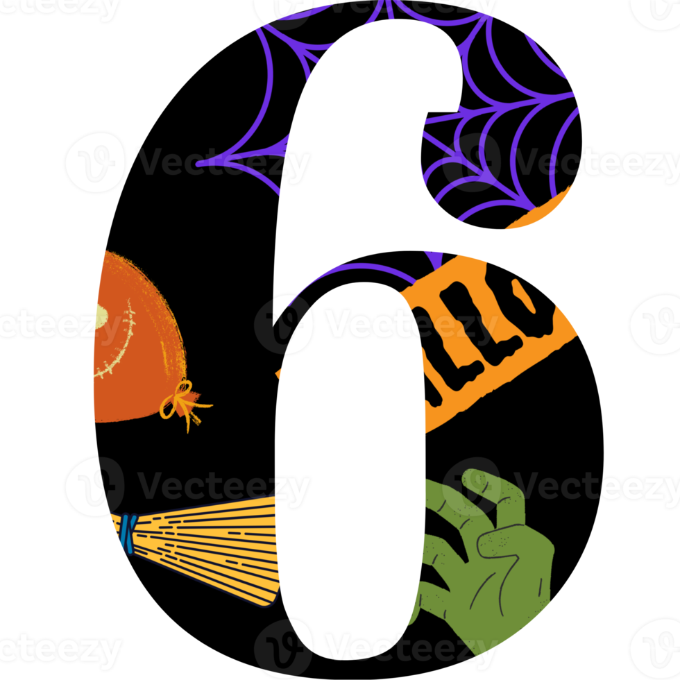 halloween alphabet and number png