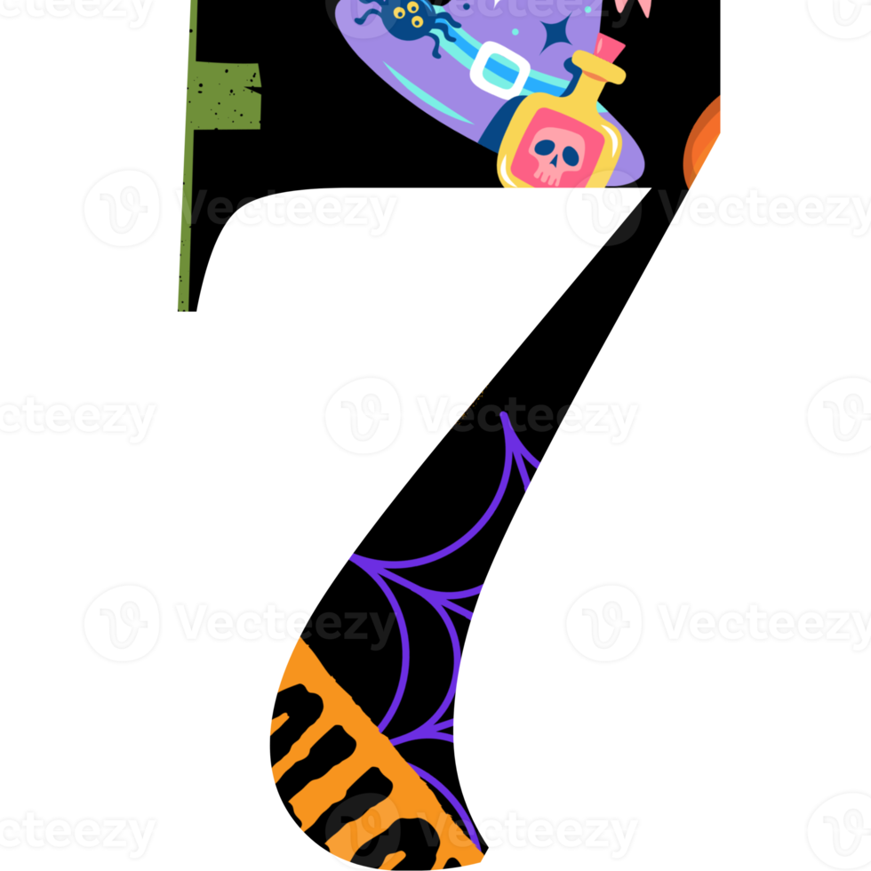halloween alphabet and number png