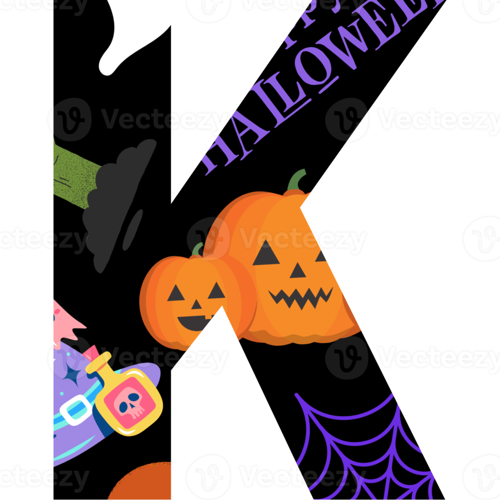 halloween alphabet and number png