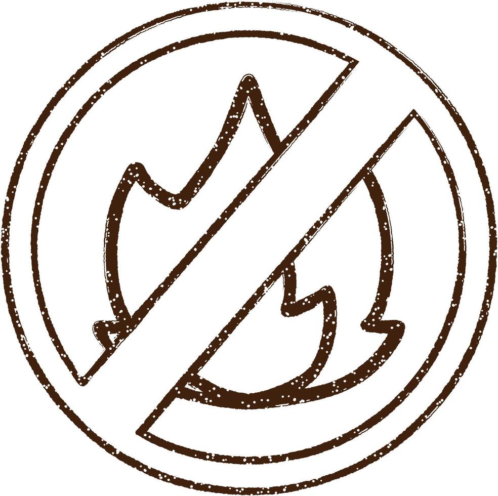 No Fires Charcoal Drawing vector
