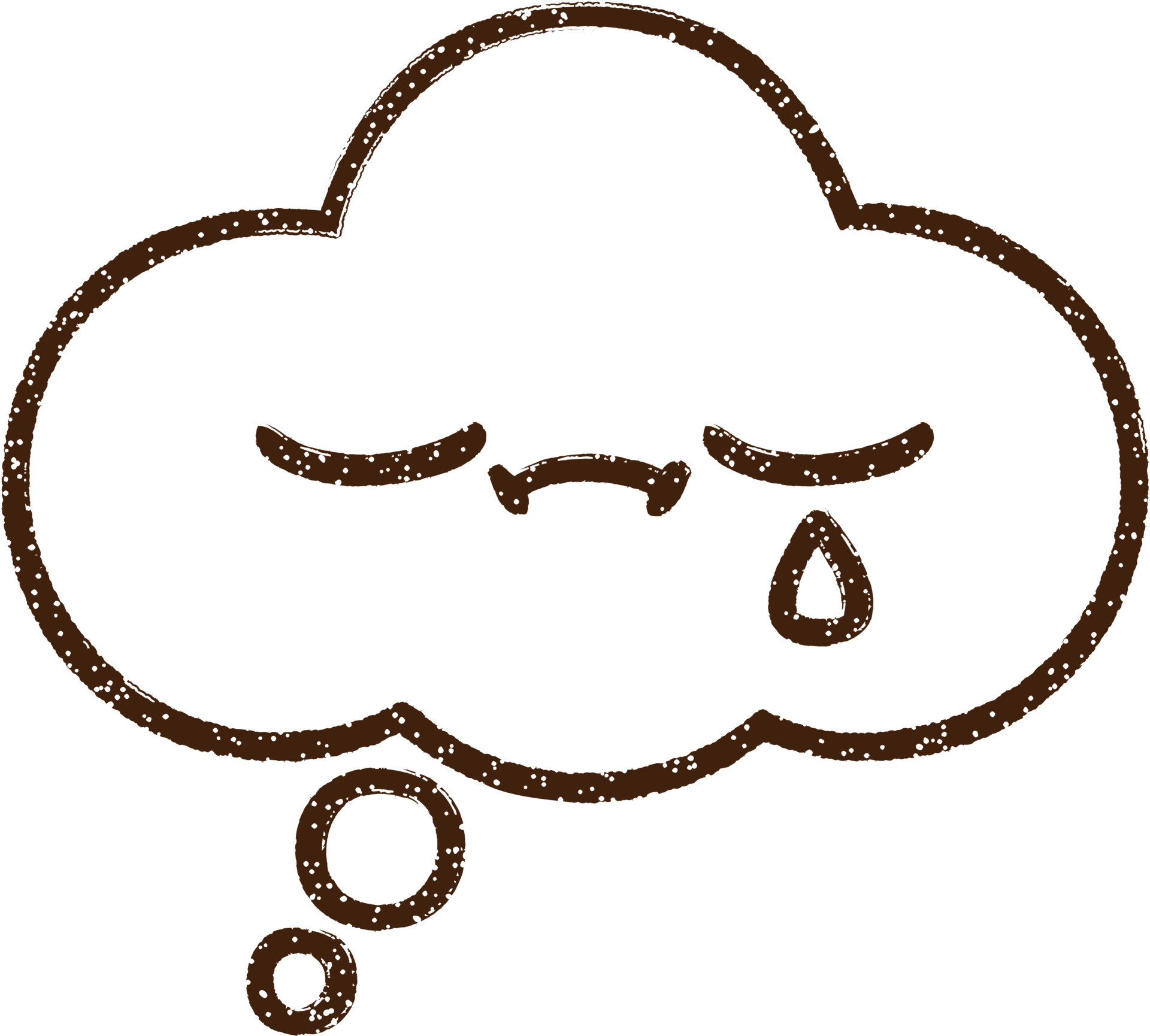 Thought Cloud Charcoal Drawing 9592532 Vector Art at Vecteezy