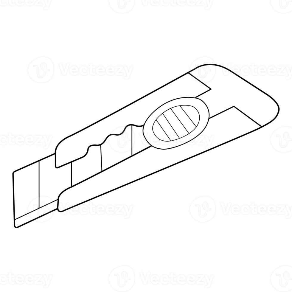 Cutter outline vector on transparent background png