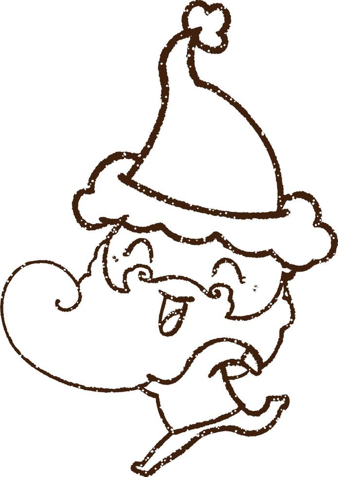 Santa Claus Charcoal Drawing vector