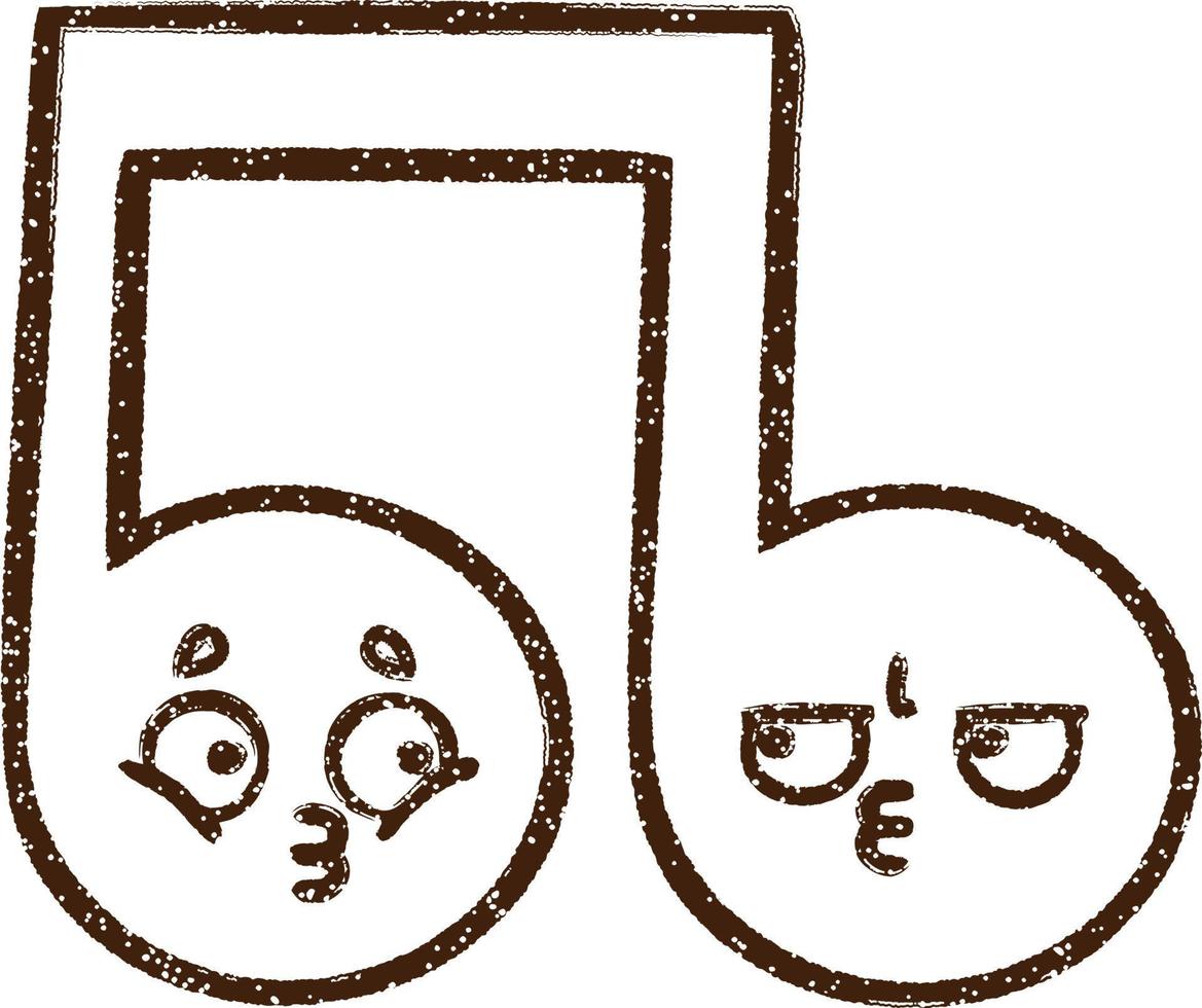 Music Note Charcoal Drawing 9592925 Vector Art at Vecteezy