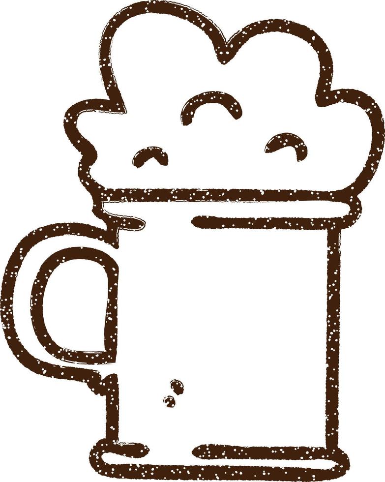 Foaming Tankard Charcoal Drawing vector