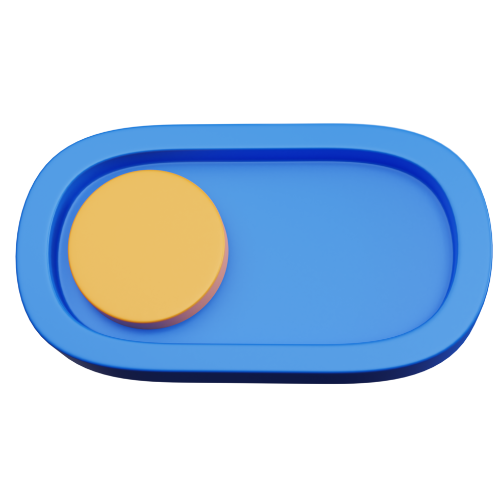 3d rendering blue toggle isolated png
