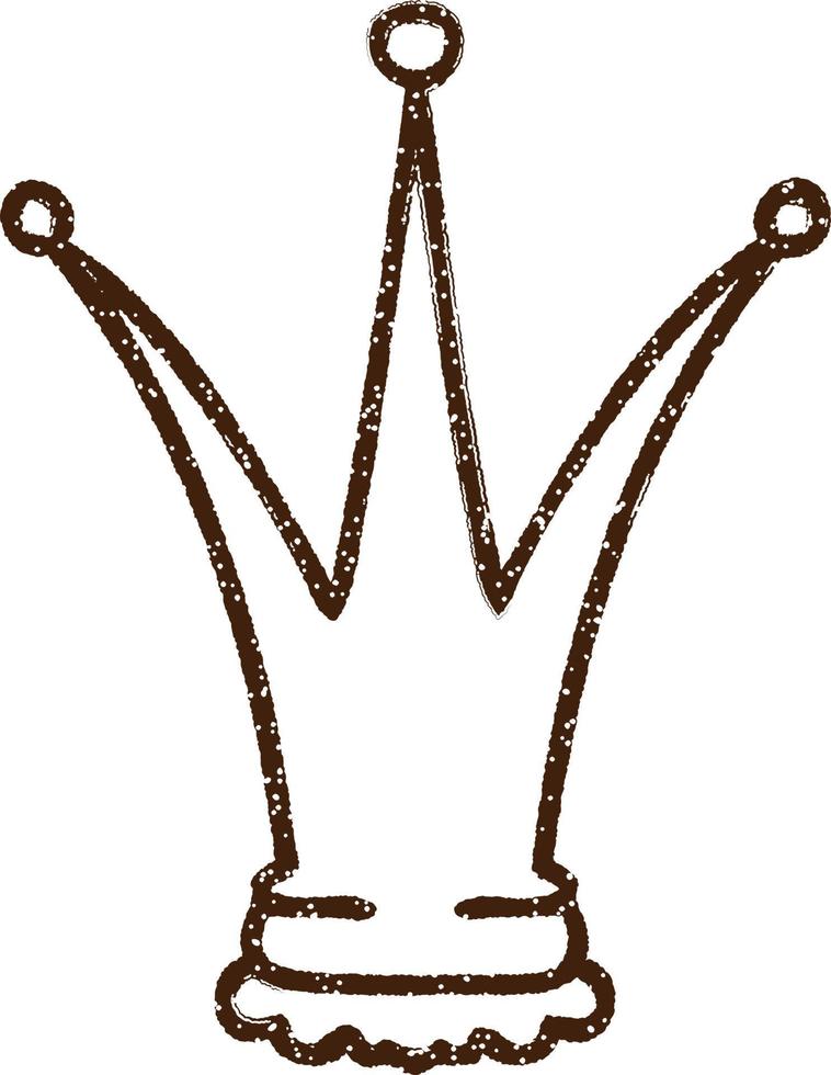 Tall Crown Charcoal Drawing vector
