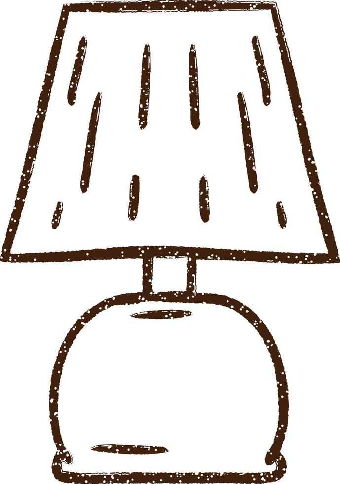 Lamp Charcoal Drawing vector
