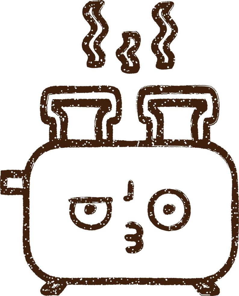 Toaster Charcoal Drawing vector