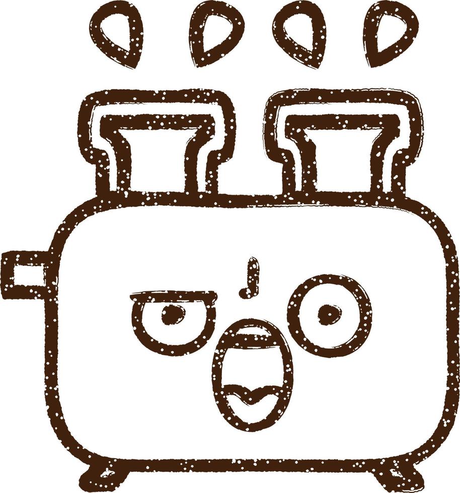 Toaster Charcoal Drawing vector