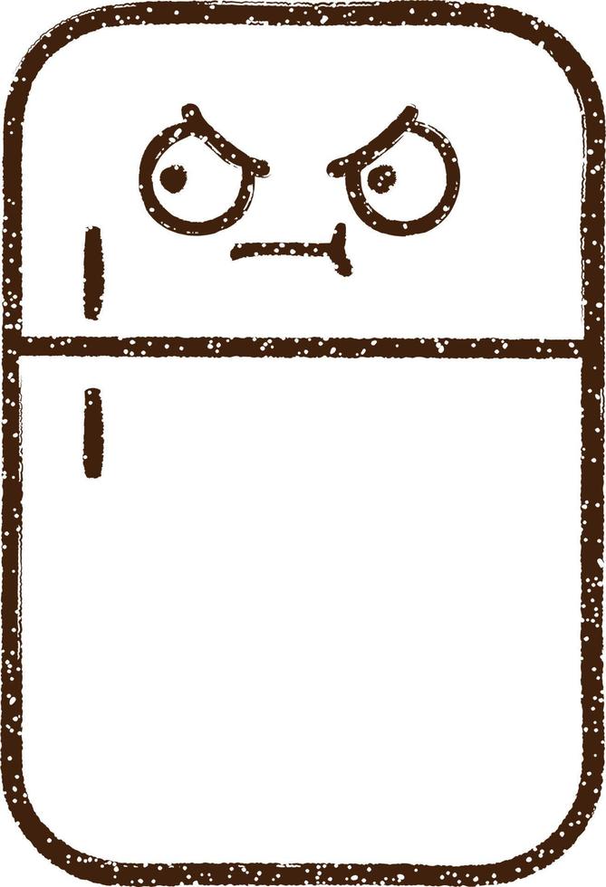 Fridge Charcoal Drawing vector