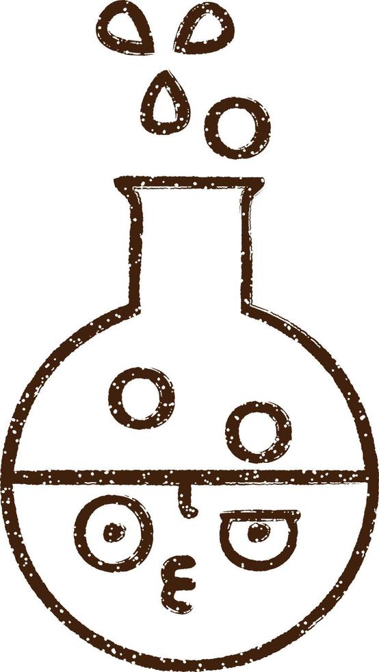 Science Experiment Charcoal Drawing vector