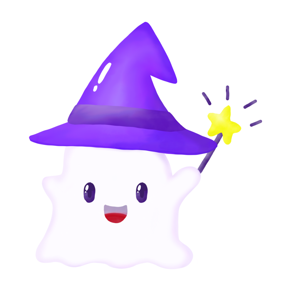 Watercolor Cute Ghost Clipart, Graphic png