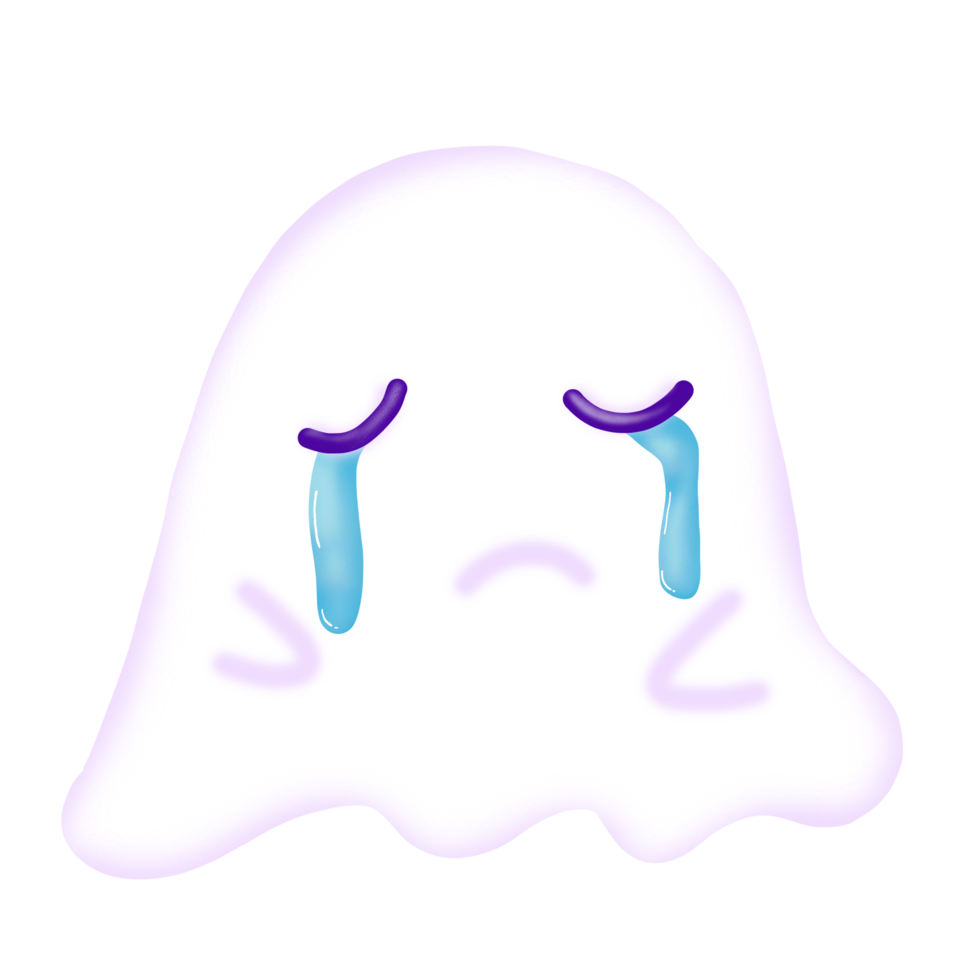 Watercolor Cute Ghost Clipart, Graphic png