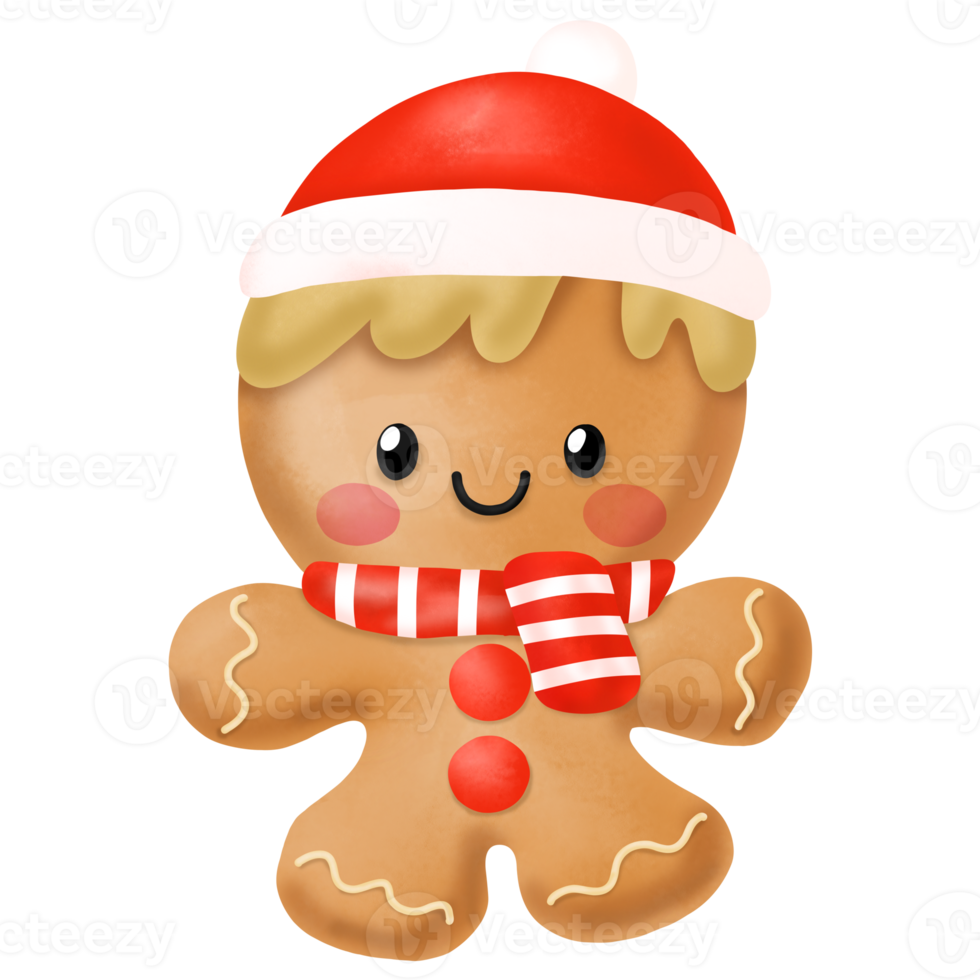 pepparkakor akvarell clipart, god jul png