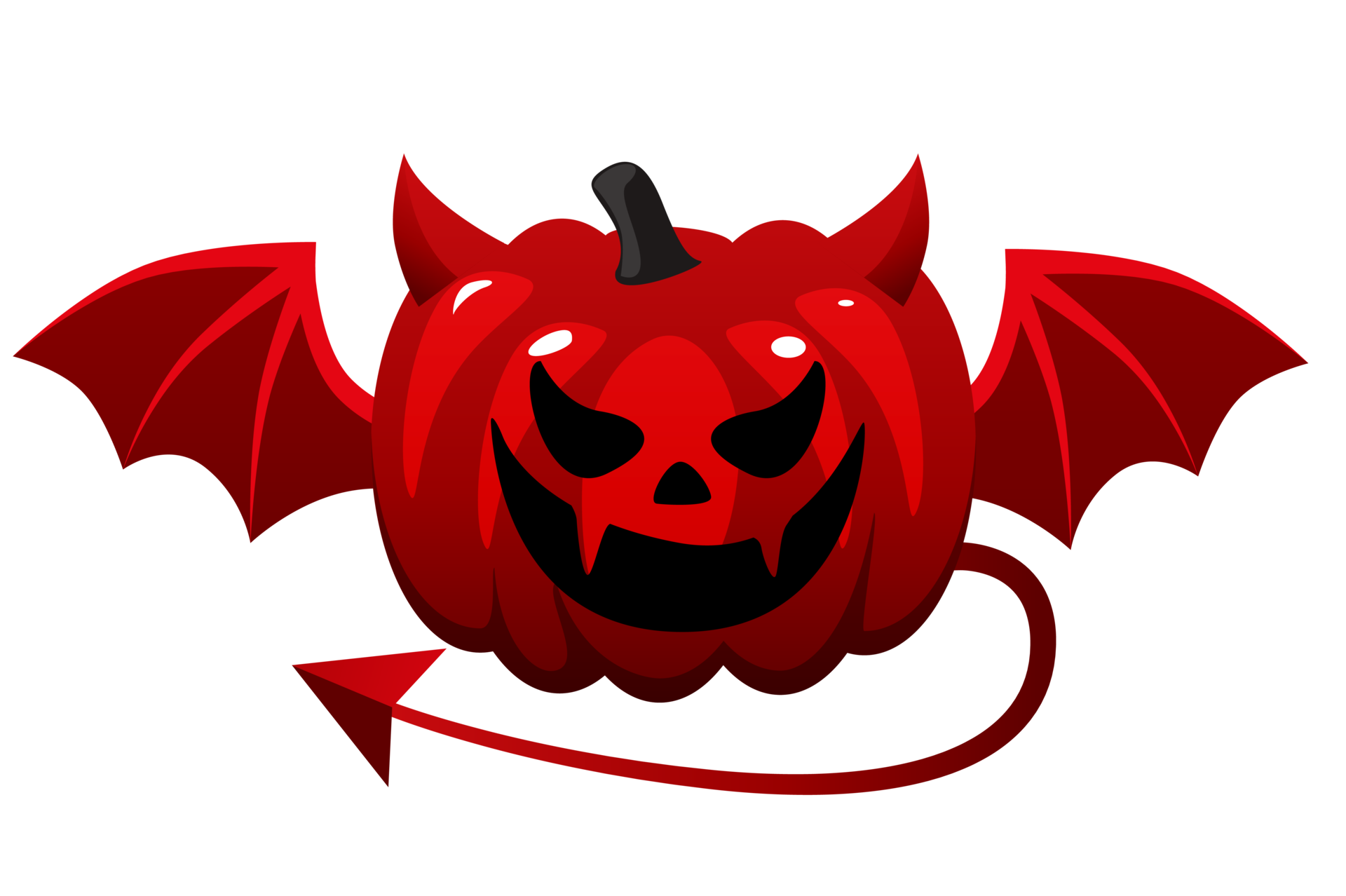 Demon Halloween Cute Wings PNG & SVG Design For T-Shirts