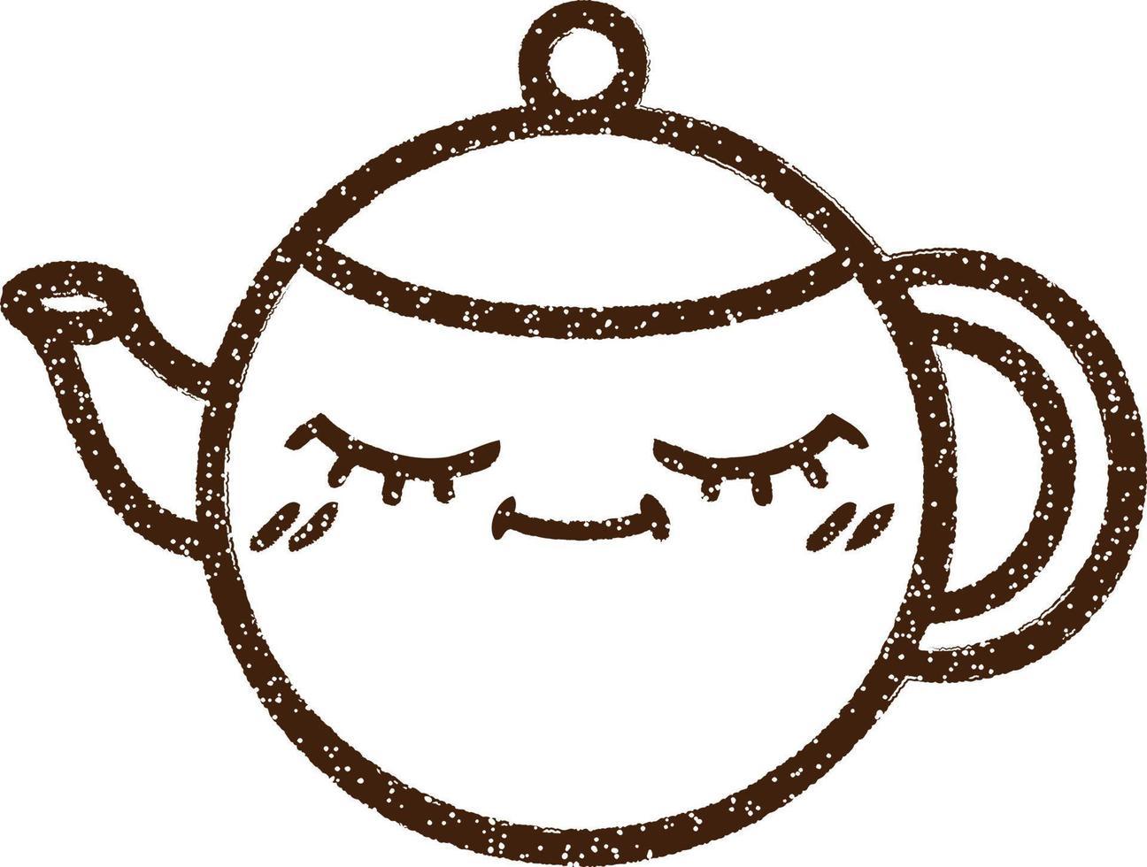 Teapot Charcoal Drawing vector