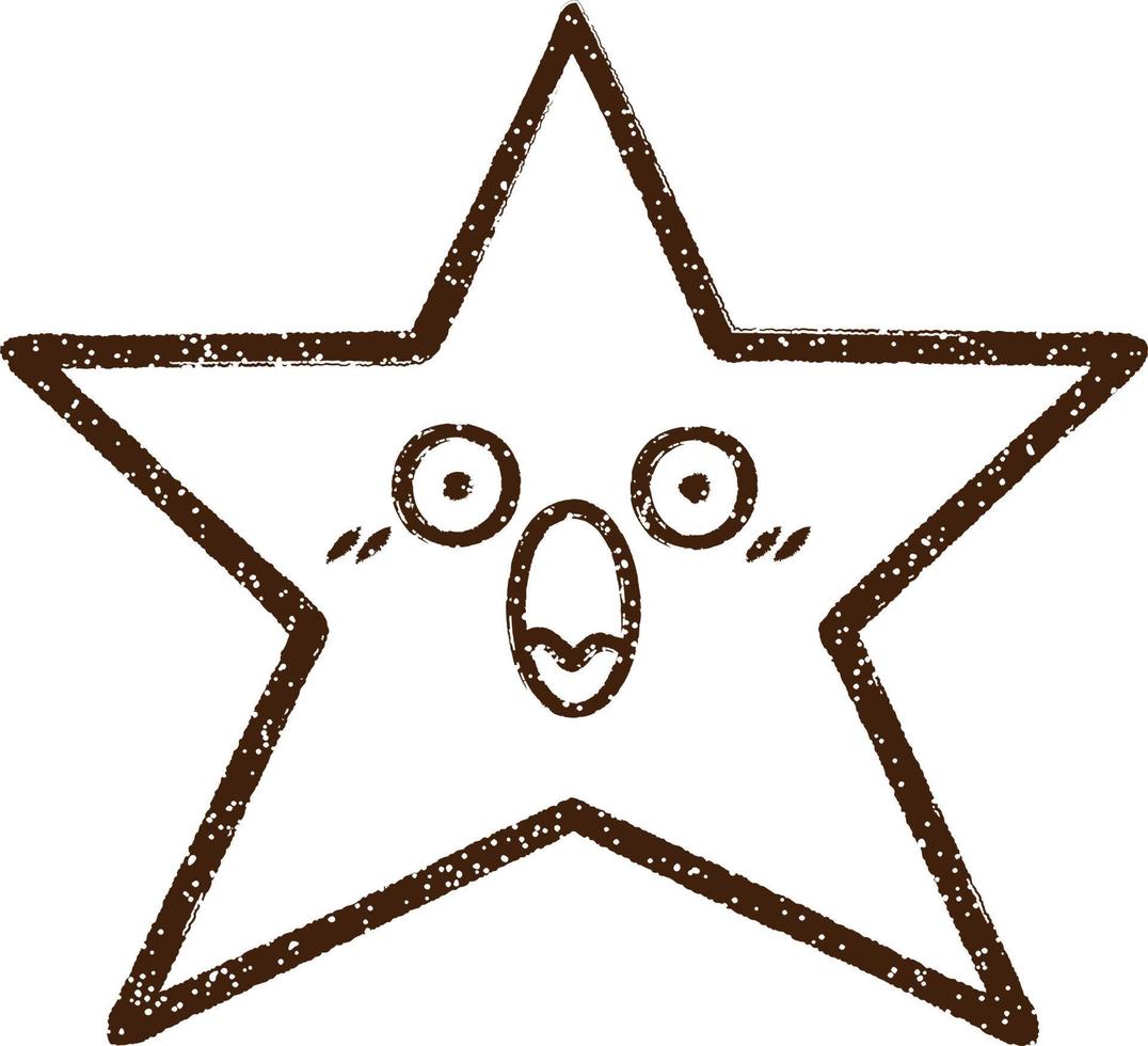 Star Charcoal Drawing vector