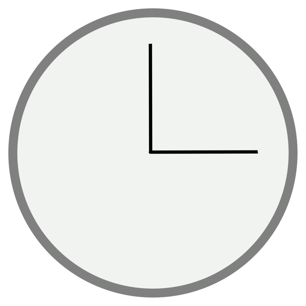 clipart horloge minimaliste png