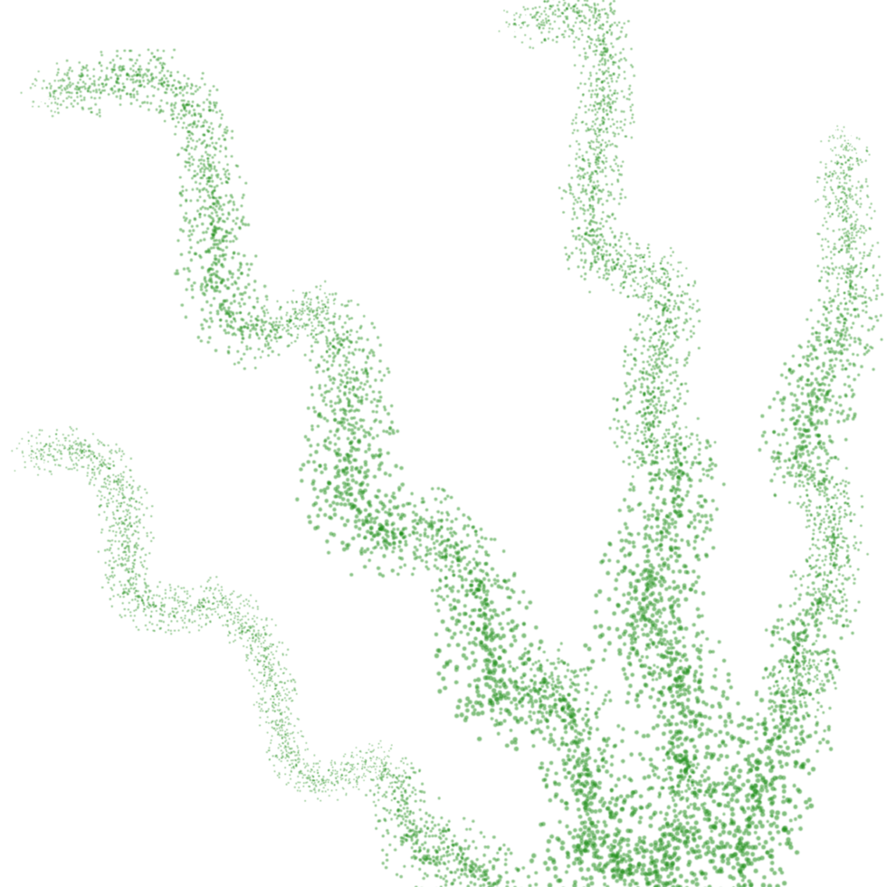 Abstract elements in green color. png