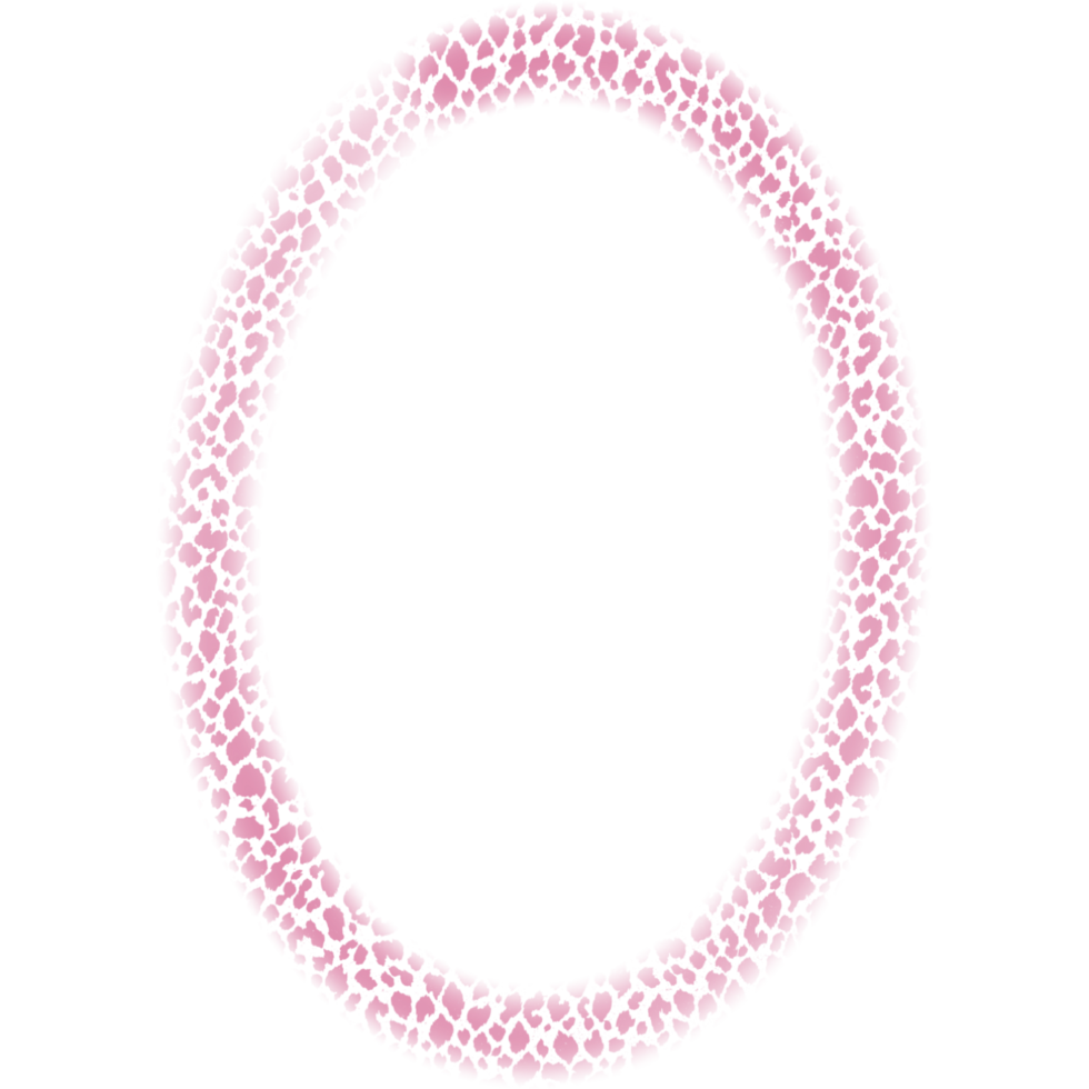 Oval frames in leopard color. png