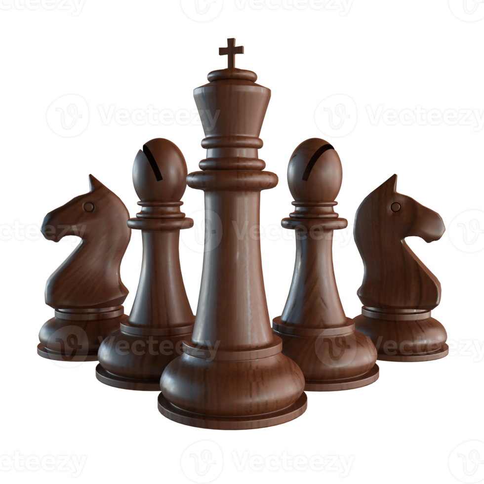 Chess Composition 3D Render png