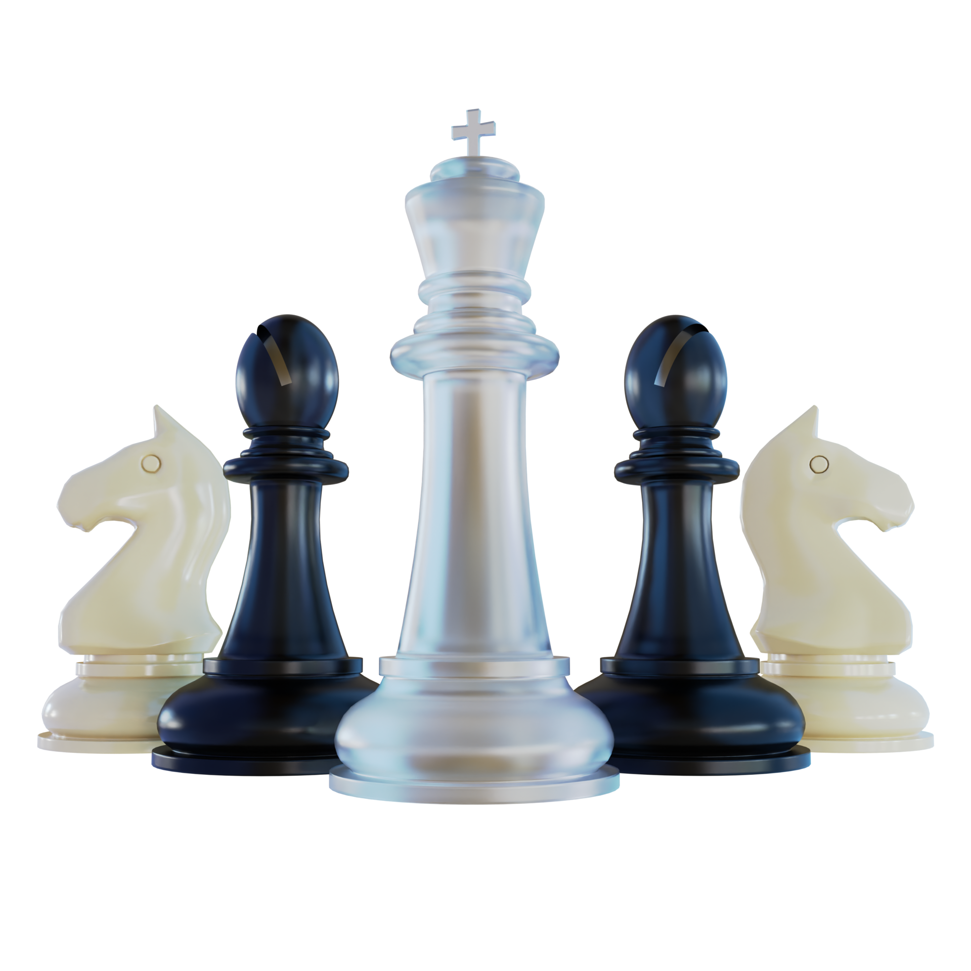 Chess Composition 3D Render 9593828 PNG