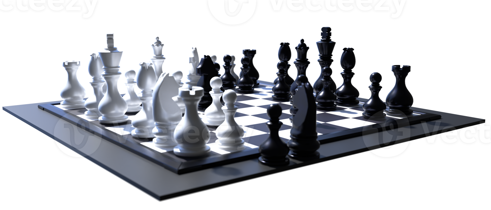 composition d'échecs rendu 3d png