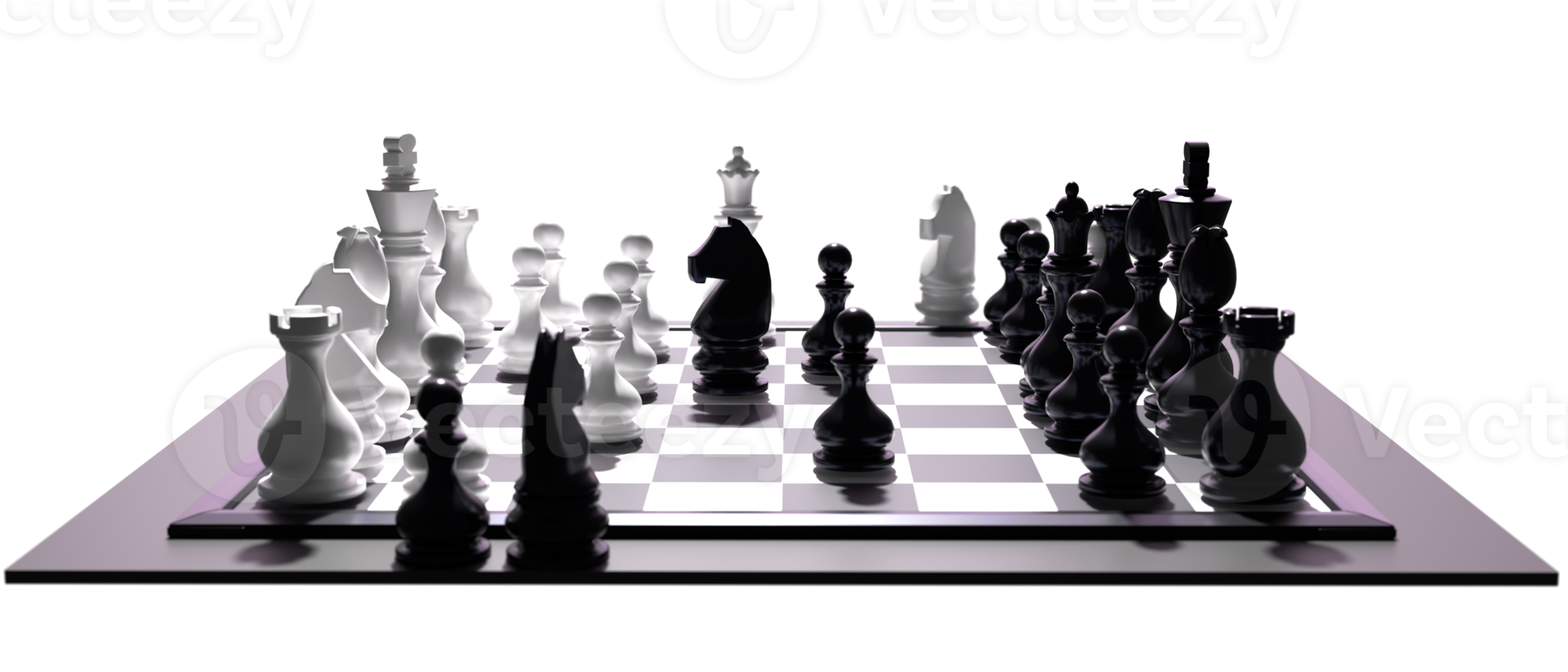 Chess Composition 3D Render png