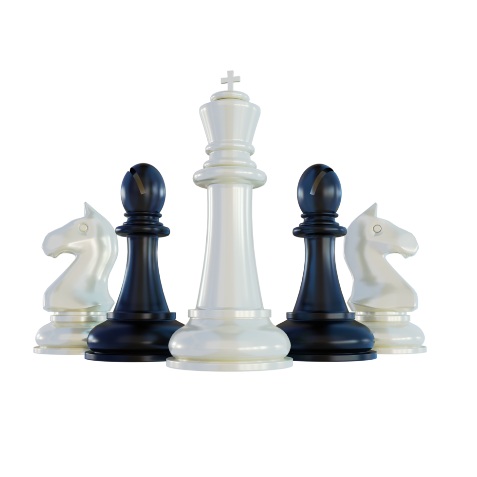 Chess Composition 3D Render png