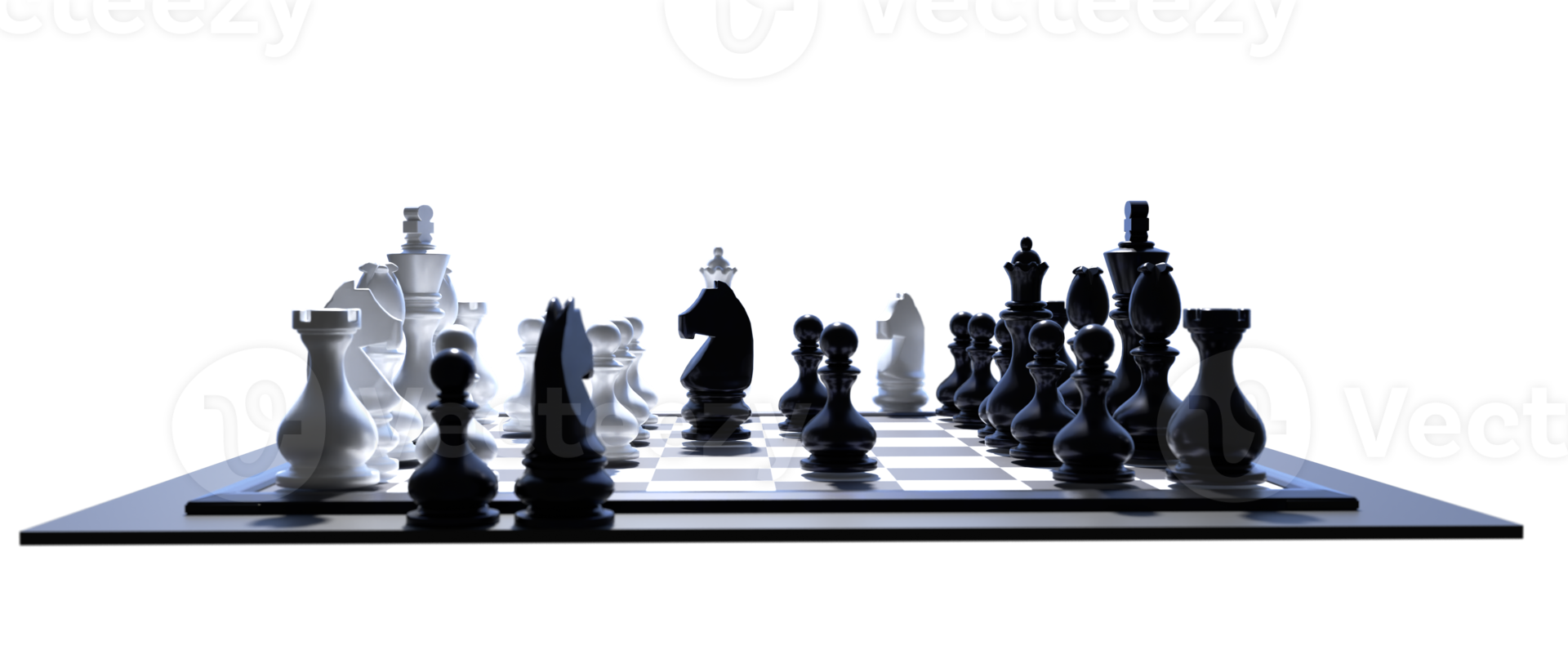 composition d'échecs rendu 3d png