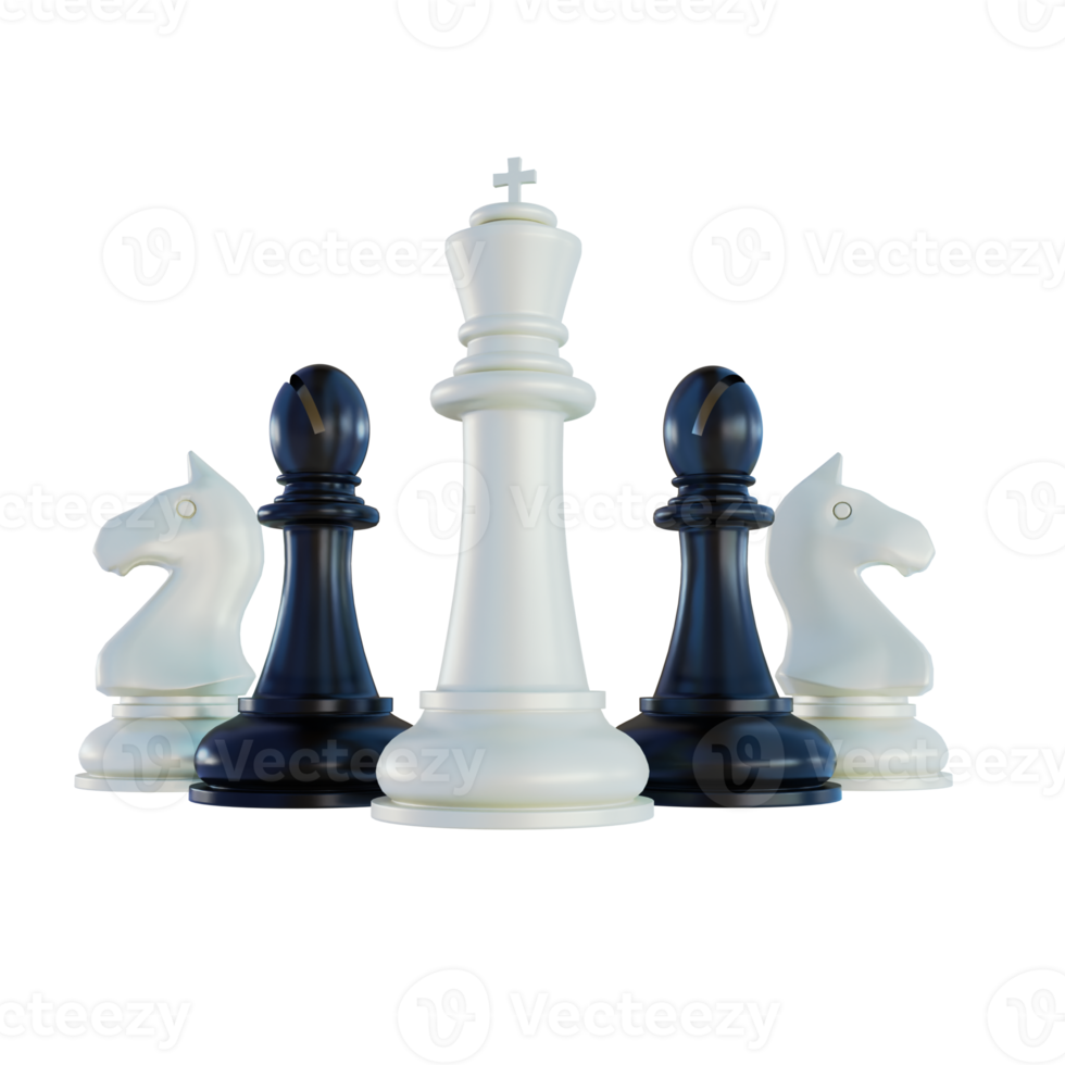 Chess Composition 3D Render png