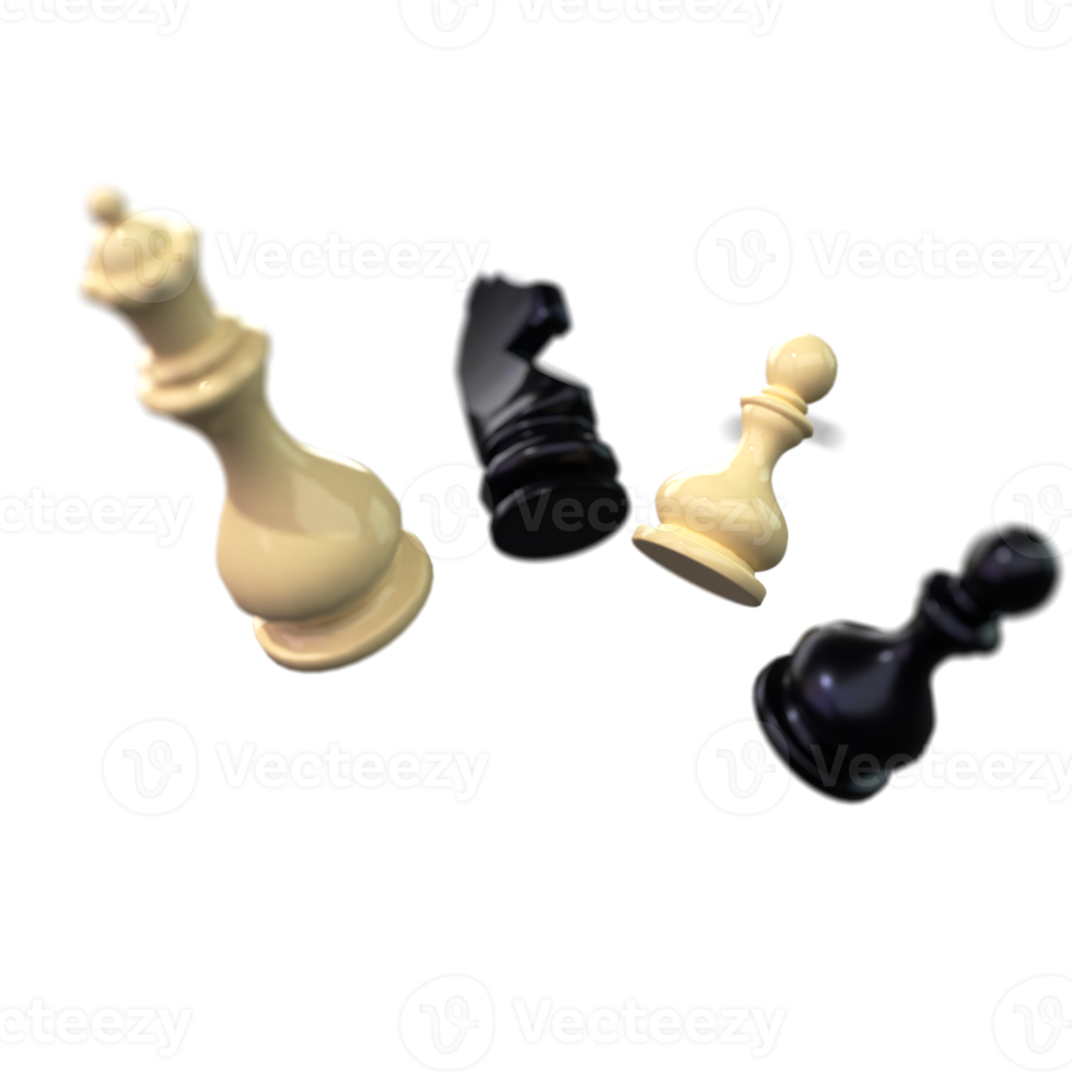 composition d'échecs rendu 3d png