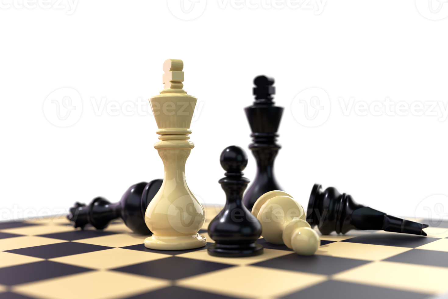 composição de xadrez 3d renderização 9593822 PNG