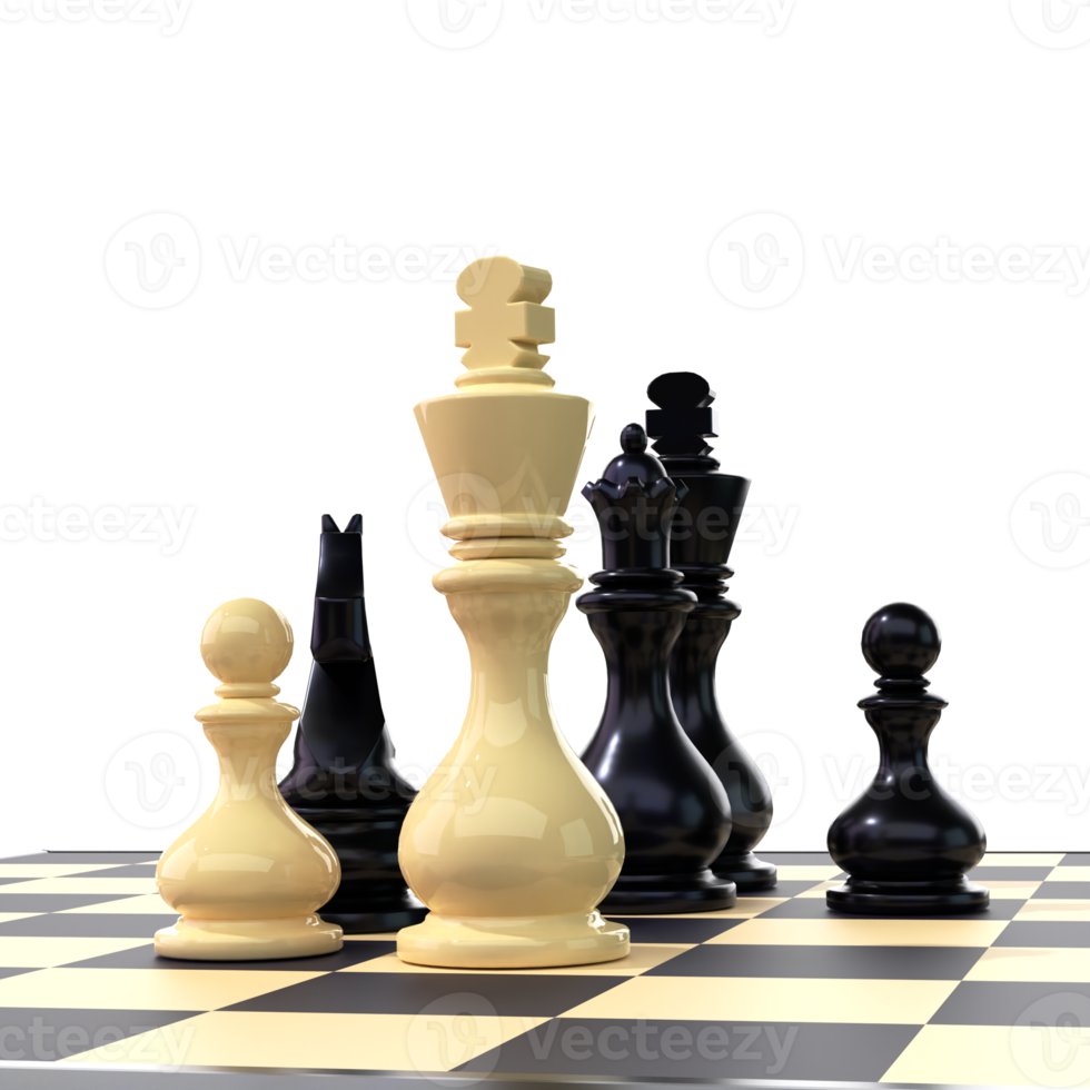 composição de xadrez 3d renderização 9593813 PNG