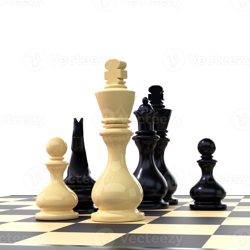 Chess Composition 3D Render png