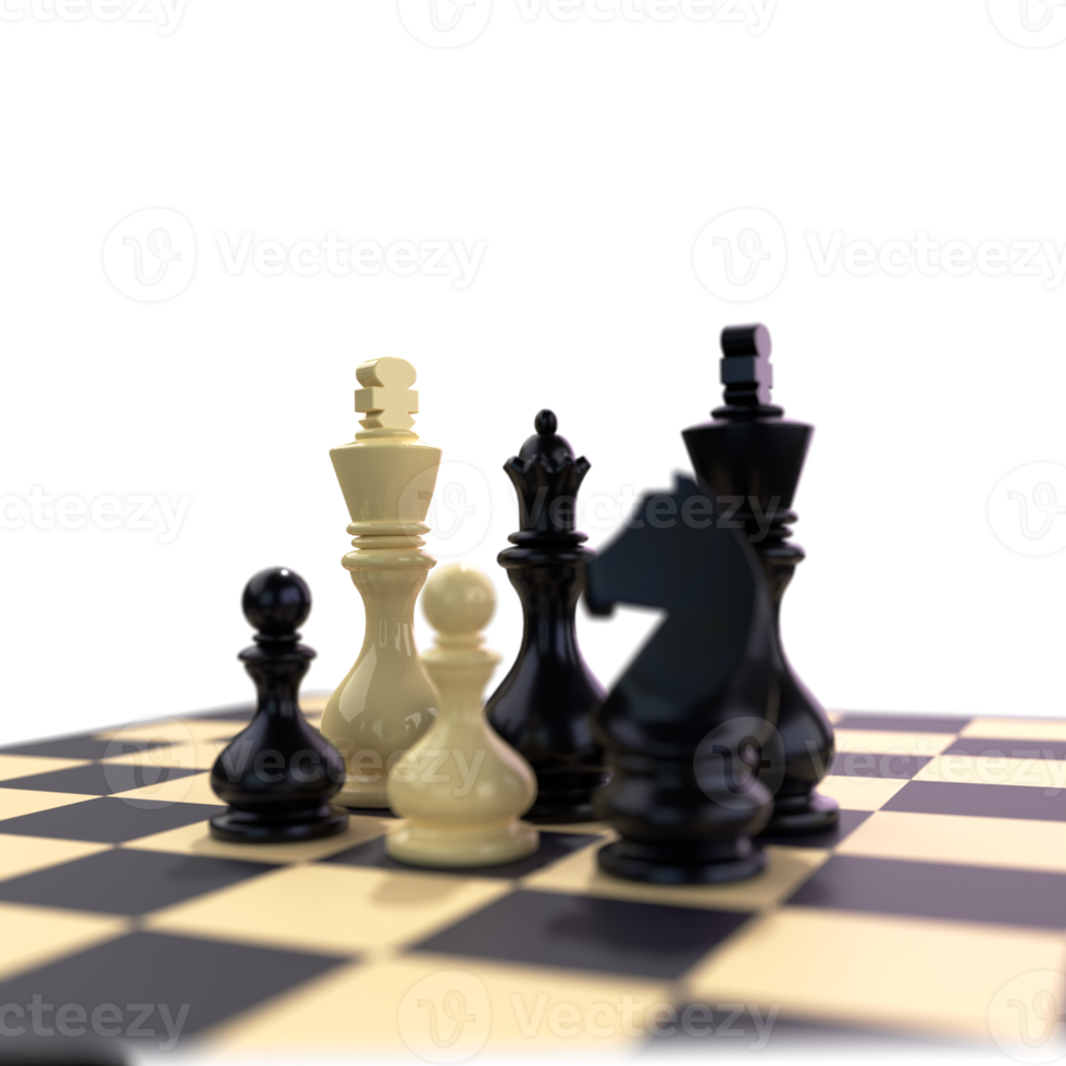 Chess Composition 3D Render png