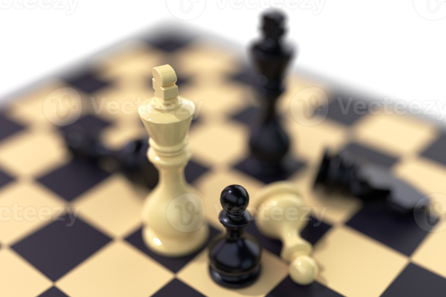 Chess Composition 3D Render png