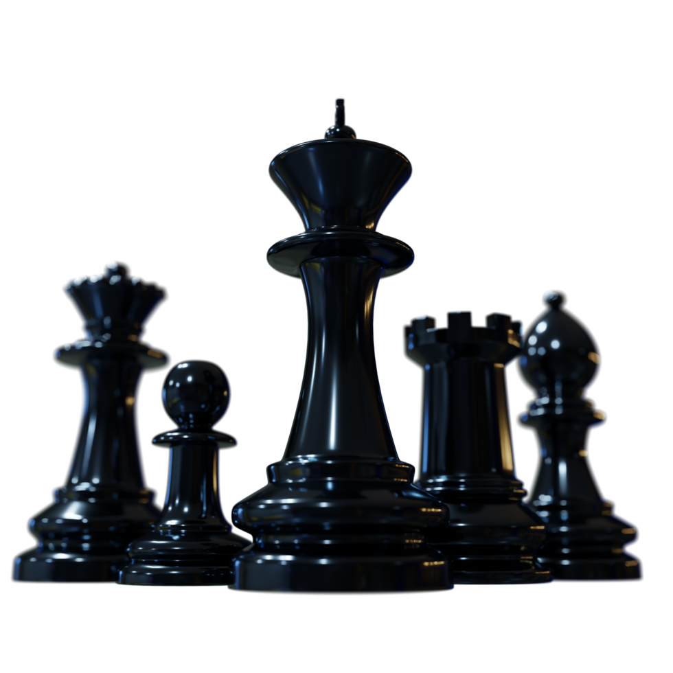 composition d'échecs rendu 3d png