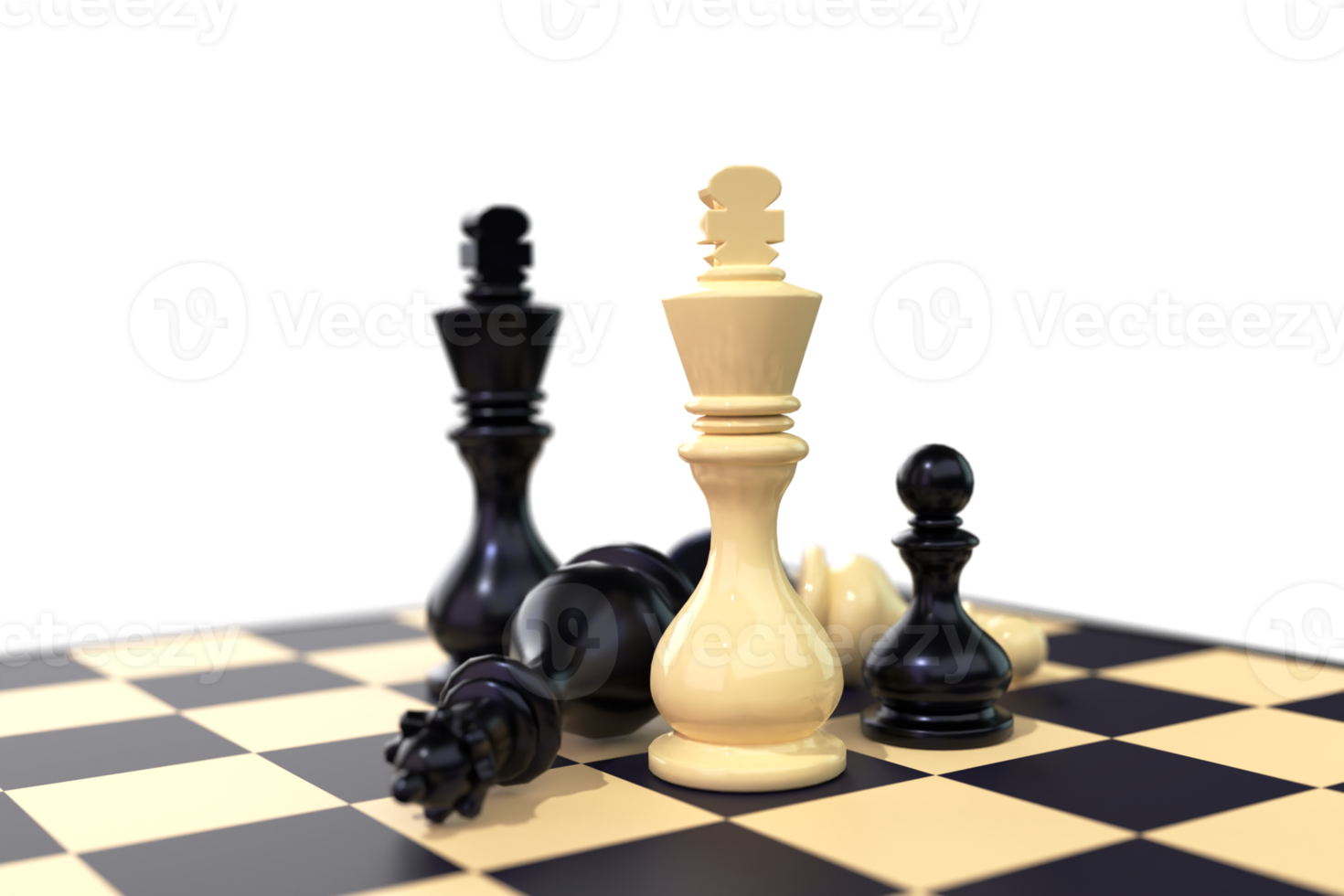 Chess Composition 3D Render png