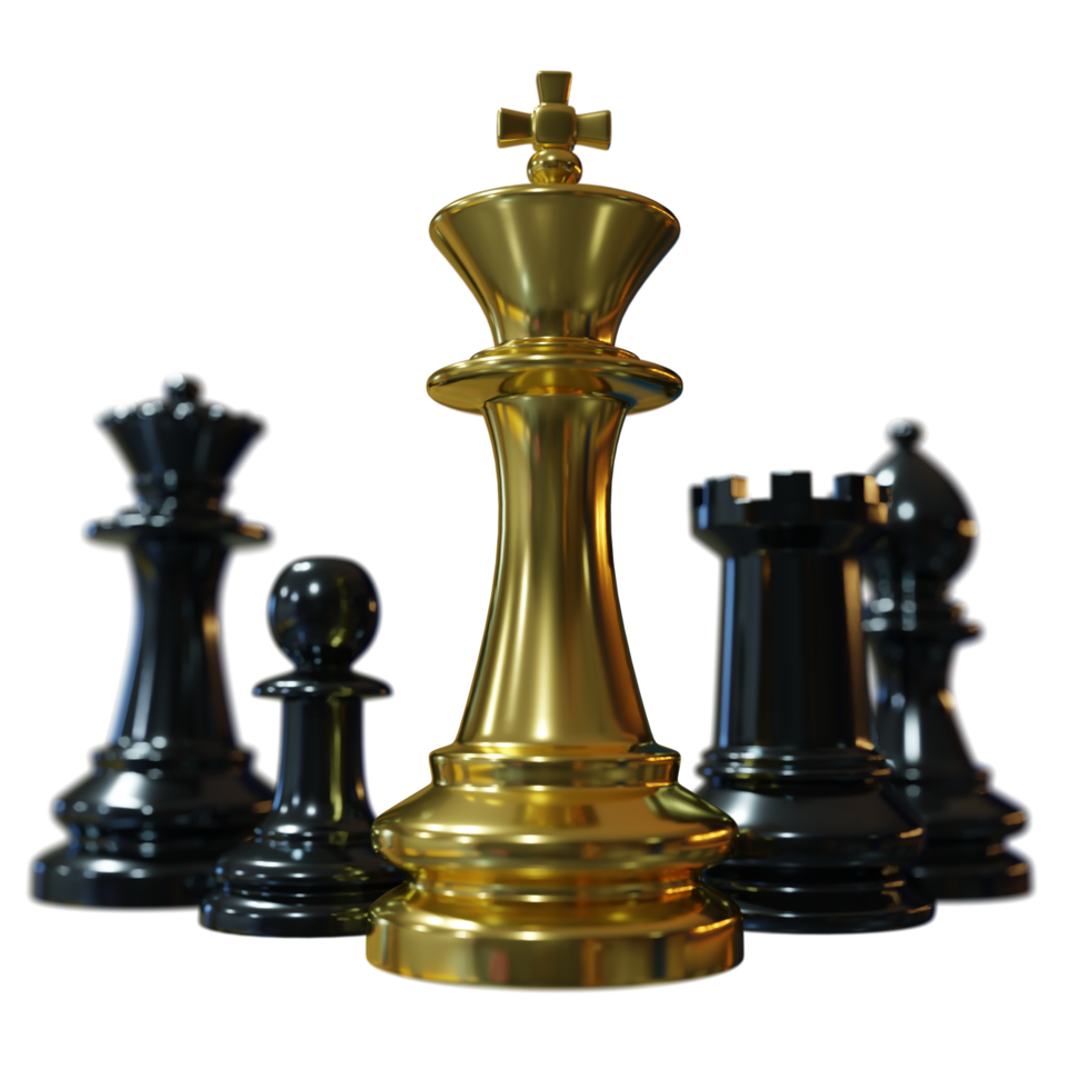 composition d'échecs rendu 3d png